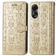 thumbnail image 1 of Funda Cartera FOXDOCK para OPPO A78 4G , Flip PU con Relieve de Gatos y Perros, Tarjetero y Soporte, 1 of 6