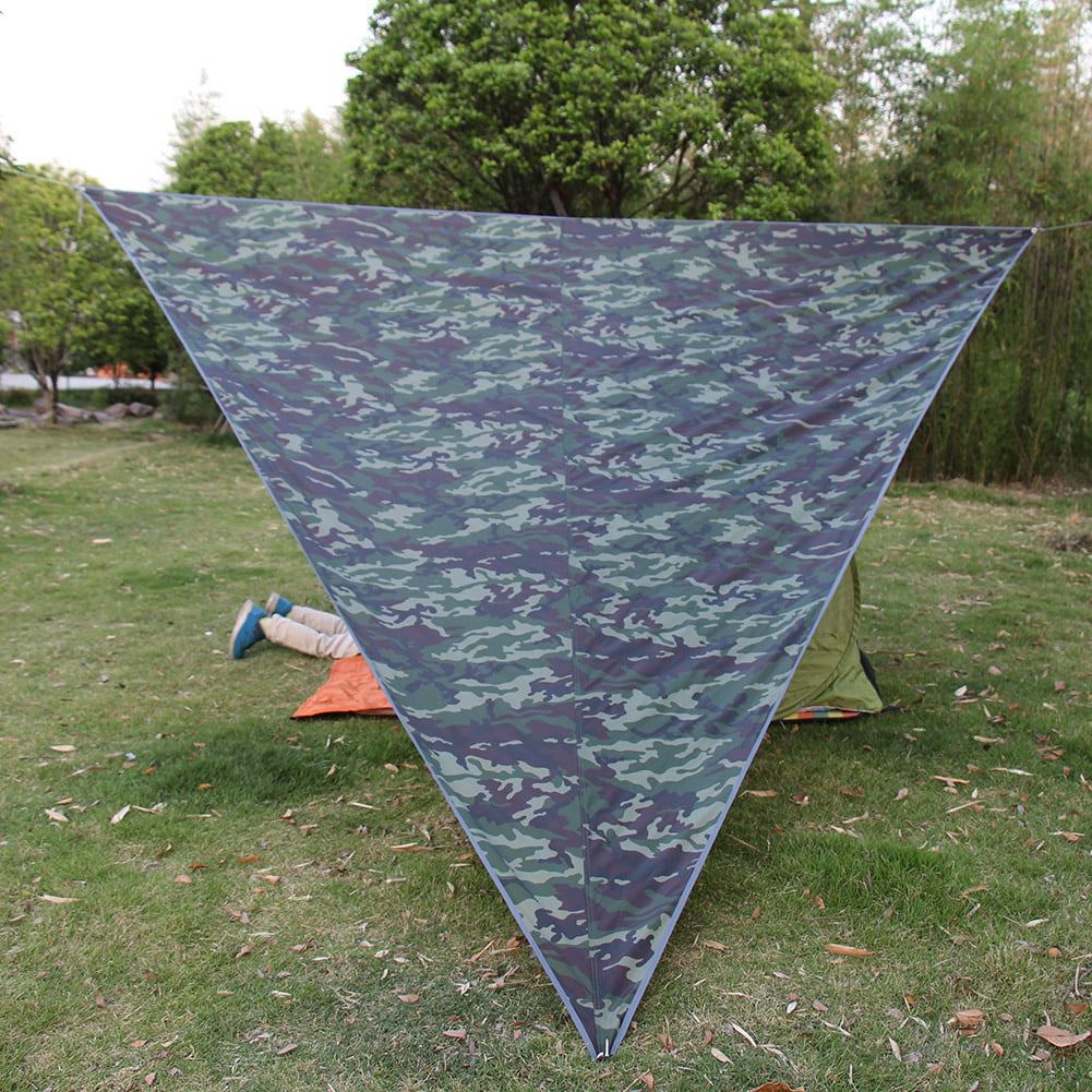 Details about   Super Large Sunscreen Camping Awning Windproof Triangle Canopy Outdoor Floor Mat 