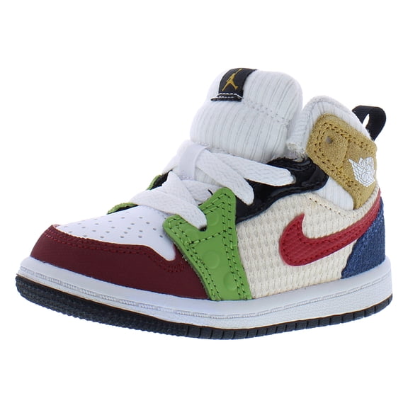 Nike Jordan 1 Mid SE White / Gym Red - Black DR6959-100 Toddler Size 6