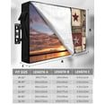 thumbnail image 7 of Outdoor TV Cover 48 to 50 Inch Weatherproof, Farmhouse Waterproof TV Screen Protector for Outside Decor with Zipper and Pocket 48"L x 30"H , Western Wood Texture Barn Star Red Brown, 7 of 7