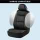 thumbnail image 5 of Fundas de asiento de coche Skechers de piel viscoelástica negra x2, 5 of 8