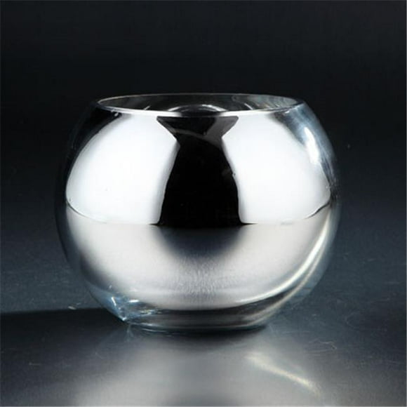 Vase en Verre de 6,5 x 8 Po&44; Argent