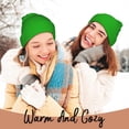 thumbnail image 4 of Kdxio Green Winter Beanie for Men Women Beanie Knit Hat Cuffed Cap Beanie Knit Chunky Snow Cap, 4 of 6