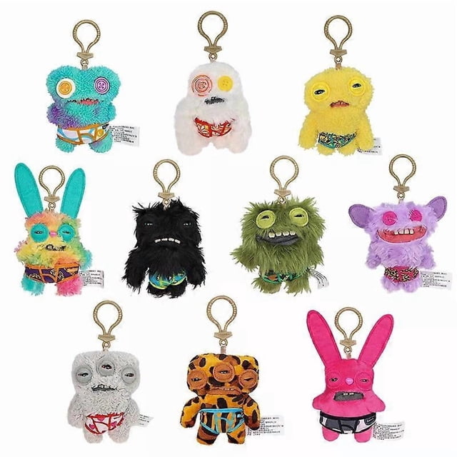 Funny Ugly Monster Plush Toys Keychain Kawaii Monster Rabbits Cute Stuffed Peluche Dolls Pendants Gifts Kid 12CM