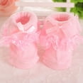 thumbnail image 3 of Forzero 1PC Infant Newborn Toddler Baby Girls Sock Children Princess Bowknot Lace Flowers Short Socks Cotton Ruffle Frilly Trim Ankle Socks, 3 of 6