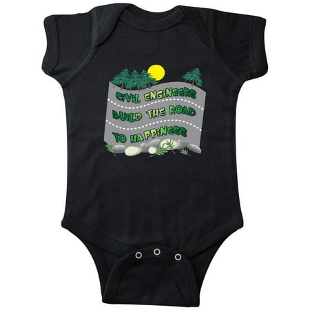 

Inktastic Civil Engineers Road To Happiness Gift Baby Boy or Baby Girl Bodysuit