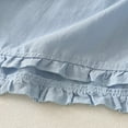 thumbnail image 7 of Puffy Skirt Women's Cotton Linen Midi Skirts Drawstring High Waisted a Line Flowy Summer Boho Long Beach Summer Skirts Blue M, 7 of 7