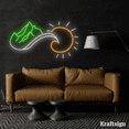thumbnail image 4 of Craftnamesign Wave Mountain Sun Neon Sign, Landscape LED Sign, Room Decor, 4 of 4