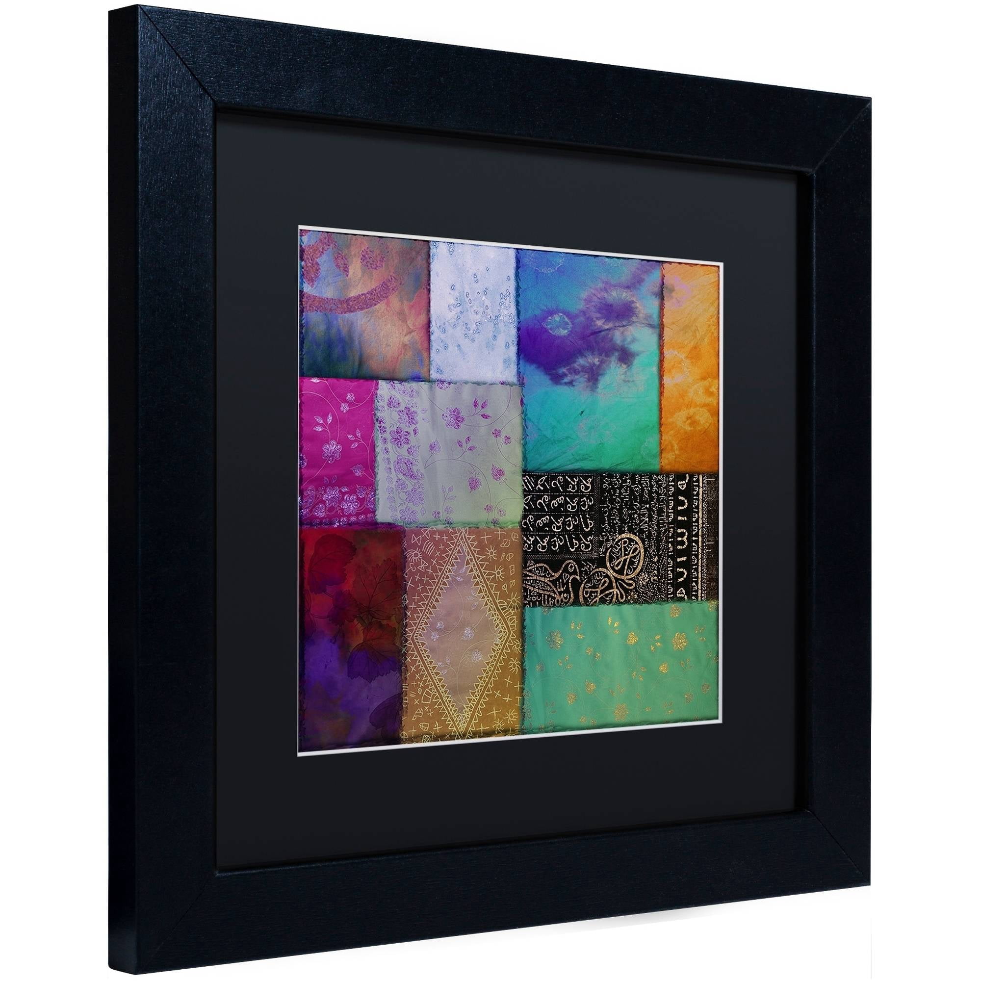 Trademark Fine Art "Afrikan Batik I" Canvas Art by Color Bakery Black Matte, Black Frame