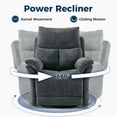 thumbnail image 3 of Bonzy Home Swivel Rocker Recliner Chairs for Living Room Overstuffed Breathable Manual Reclining Chair Modern Sofa Smoky Grey, 3 of 7