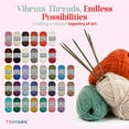 thumbnail image 5 of Yarn for Crocheting & Knitting - 2 Skeins (2x383 Yds) (105353 - Azurite) Crochet Yarn - 100% Microfiber Acrylic Yarn - Knitting Yarn for Craft Projects, 5 of 7
