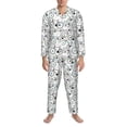 thumbnail image 3 of Daiia Bicycle for Men's Long-Sleeved Pajama Set – Soft & Comfortable Sleepwear Button-Up Pajamas Cozy Lounge Wear-Medium, 3 of 7