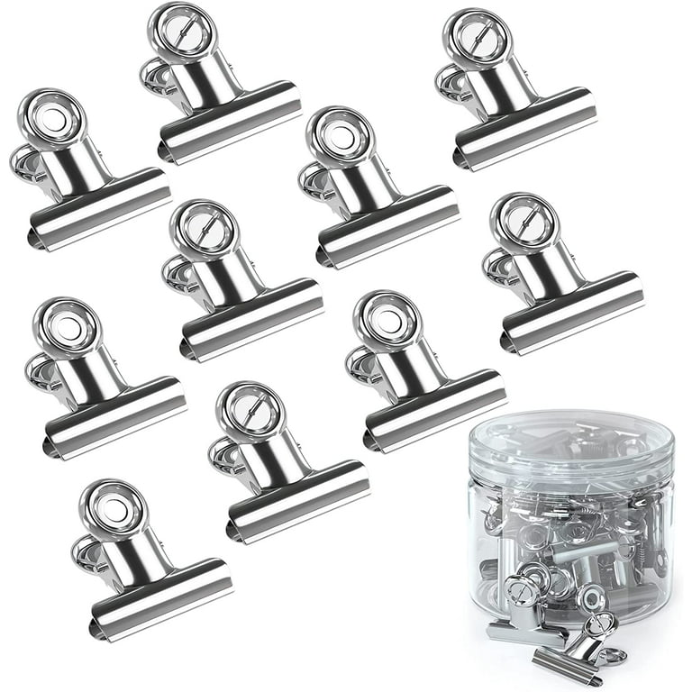  Harloon 20 Pcs Heavy Duty Stainless Steel Chip Clips for  Record Text Long Heavy Duty Chip Clip DIY Chip Clips Flat Clamp for Office  School Photo Snack Kitchen Food Packages