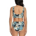 thumbnail image 3 of Daiia Butterflys Women's Bikini Set Two Piece Swimsuit High Waisted Bikini Adjustable Straps Bikini Perfect for Beach, Pool, and Summer Vacation-XX-Large, 3 of 9