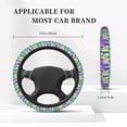 thumbnail image 3 of Uemuo Graffiti Pineapples Printed Car Elastic Steering Wheel Cover - Universal Car Accessory for Diverse Cars Anti-Slip, and Comfortable- 15", 3 of 8
