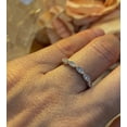 thumbnail image 3 of Ivy & Bauble White Gold Plated Simulated Diamond CZ Art Deco Wedding Ring Band, Size 9, 3 of 5