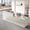 Oak & Warm White, variant on L-Shaped Reception Desk with Lockable Drawers and Storage Shelves, Multi-Functional Computer Desk for Office (Left Hand L-Shaped; Walnut & Iron Gray; 87"Lx 24"W x 41"H)