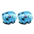 thumbnail image 2 of lionlar 2 Pieces Waterproof Reusable Shower Bath Hat for Women Lady Light Blue, 2 of 9