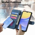 thumbnail image 2 of Wallet Case for Samsung Galaxy Note 20 Ultra Cash Credit Pocket Card Slots Holder Folio Flip Shockproof Full Coverage Detachable Magnetic Cover [Compatible with Magsafe] Kickstand, Blue, 2 of 10
