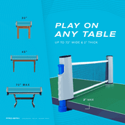 PRO-SPIN Retractable Ping Pong Net, 72 wide, Portable Table Tennis Net for Any Table