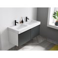thumbnail image 2 of Manarola 48" Dark Gray with Thick Quartz Wall Mount Bathroom Vanity, 2 of 9