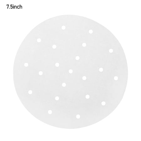 100Pcs Heat Resistance Baking & Pastry Tools Cookies Perforated Parchment Paper Air Fryer Liners Paper For Air Fryer Non-Stick Steamer Mat 7.5INCH
