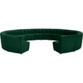 thumbnail image 3 of Maklaine Contemporary Green Velvet Tufted Upholstered Modular 14 Piece Sectional Sofa, 3 of 7