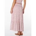 thumbnail image 3 of Celebrity Pink Women's and Women's Plus Floral Print Tiered Maxi Skirt, Sizes XS-4X, 3 of 6