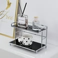 thumbnail image 2 of Black Iron Compact Storage Rack - Versatile Organizer for Kitchen Countertops, Bathroom Cosmetics, Office Desks & Living Spaces - Durable Space-Saving Solution for Cups, Makeup, Towels & Small Items, 2 of 6