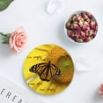 thumbnail image 4 of ZHANZZK Skull with Flowers Set of 4 Round Coaster for Drinks, Absorbent Ceramic Stone Coasters Cup Mat with Cork Base for Home Kitchen Room Coffee Table Bar Decor, 4 of 6