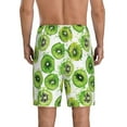 thumbnail image 5 of Salouo Green Kiwi Pattern Men's Sleep Pajama Shorts,Pajama Bottoms Elastic Waistband Sleep Pajama Short PJ Shorts for Men -Medium, 5 of 6