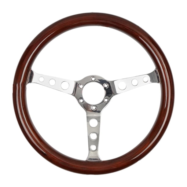 Volante de Coche Deportivo Volante Madera 38 cm Fácil de Instalar Clásico