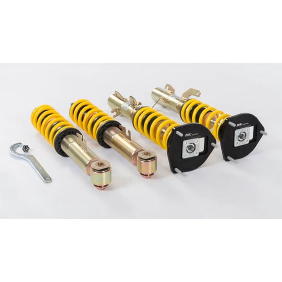 Fits 2015-2020 Volkswagen Golf Suspension Techniques Coil Over Shock Absorber 1828080G ST XTA; Rebound Adjustable Valving; Front 400 Pounds Per Inch/Rear Progressive Spring Rate