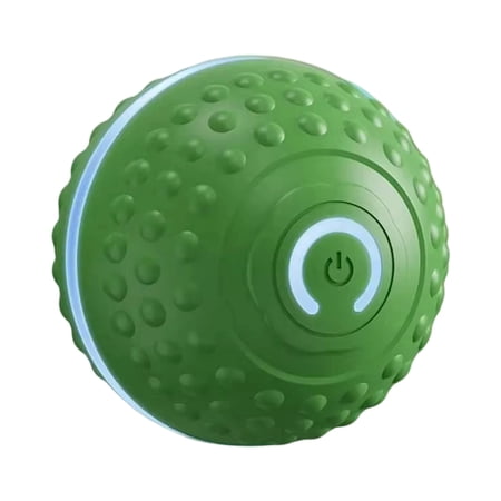 Smart Bumpy Rolling Dog Ball Electric Rechargeable Interactive Toy for Teeth Grinding Automatic Motion for Anxiety Relief Green