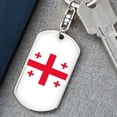 thumbnail image 6 of Georgia Flag Keychain Dog Tag Stainless Steel or 18k Gold, 6 of 16