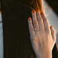 thumbnail image 5 of 1.2ct marquise cut red natural garnet 14k yellow gold halo Bridal Wedding Engagement Promise Anniversary Ring for Women size 6.75, 5 of 7
