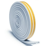 lzndeal Self Adhesive D Type Doors Window Foam Seal Strip Soundproofing Anti-Collision Rubber Seal New