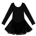 thumbnail image 4 of JanJean Little Girls Long Sleeves Gymnastic Leotard Ballet Dance Dress Ballerina Costume Tutu Dresses Black XS, 4 of 7