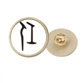 thumbnail image 1 of La inscripción chino Apellido personaje ren Broche de oro metálico circular, 1 of 3