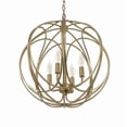 thumbnail image 3 of Yosemite CB8347 Home Decor 4 Light Chandelier, Satin Brass, 3 of 12