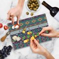 thumbnail image 5 of Tribal Cutting Board, Traditional Pattern Geometrics and Arrows Art, Decorative Tempered Glass Cutting and Serving Board, Small Size, Teal Purple Yellow, by Ambesonne, 5 of 5