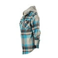 thumbnail image 3 of Gioberti Kids and Boys 100% Cotton Removable Hoodie Plaid Checkered Flannel Shirt, 3 of 5
