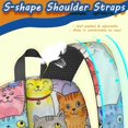 thumbnail image 5 of Multicolor Cat Head White Pattern 17" Waterproof Oxford School Backpacks for Teens, S-Shape Padded Straps, for School, Travel, Hiking, Camping, 5 of 5