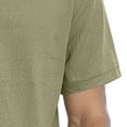 thumbnail image 6 of IhhxPro Big and Tall Men's Linen Collared Shirt Short Sleeve Button Detail Casual Business Top Relaxed Fit Summer Office Wear Lightweight Breathable Solid S-3XL, 6 of 7
