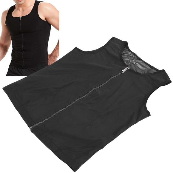Men Sweat Vest, Effective Body Shaping Sauna Vest for Fitness for Yoga for Running L/XL