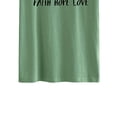 thumbnail image 3 of Camiseta de verano XXL con estampado de corazones, suave, informal, holgada, color verde claro y letras negras, 3 of 5