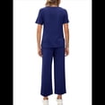 thumbnail image 2 of Conjunto Deportivo de Dos Piezas para Mujer, Informal, de Corta y Pantalón . Azul Oscuro XXL, 2 of 5