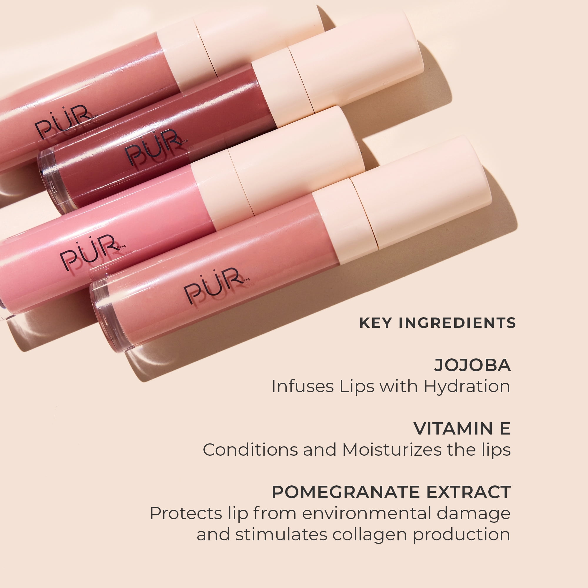 PUR Glossy Lip Tint Plumping Tinted Lip Oil Hibiscus Spritz, 0.32 fl oz