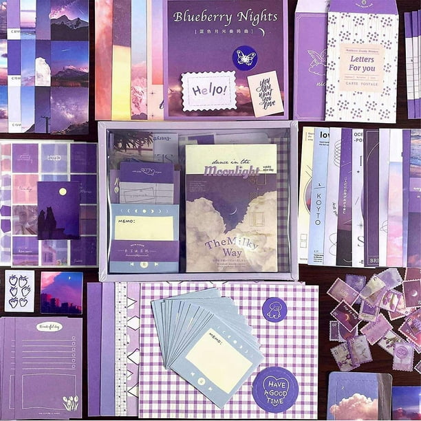 348 Pcs Vintage Scrapbook Kit,scrapbooking Supplies Kit, Junk Journal  Supplies Kit With A6 Grid Not