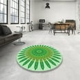 thumbnail image 4 of Ahgly Company Machine Washable Indoor Rectangle Transitional Jade Green Area Rugs, 5' x 8', 4 of 7
